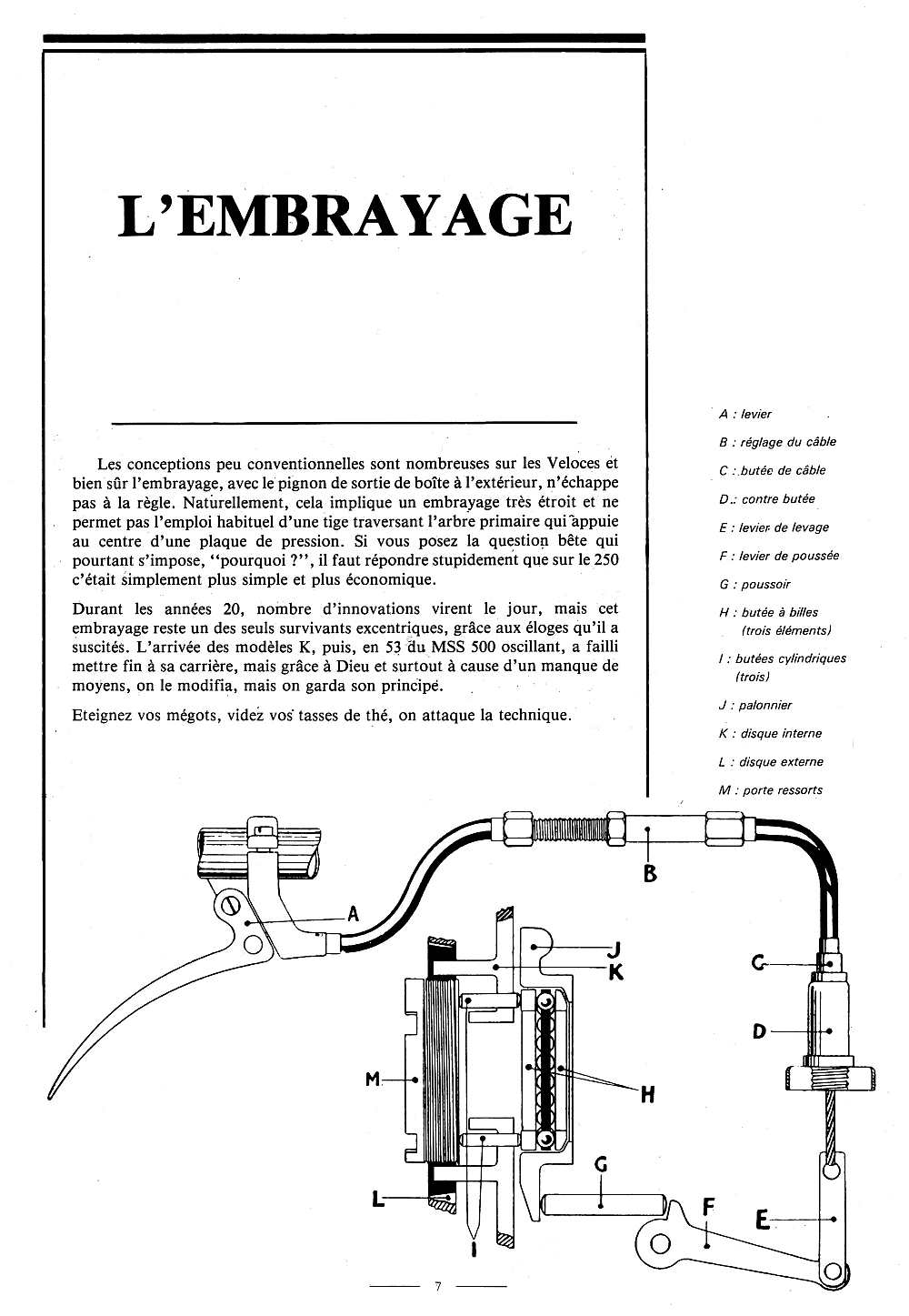 Embrayage Velocette